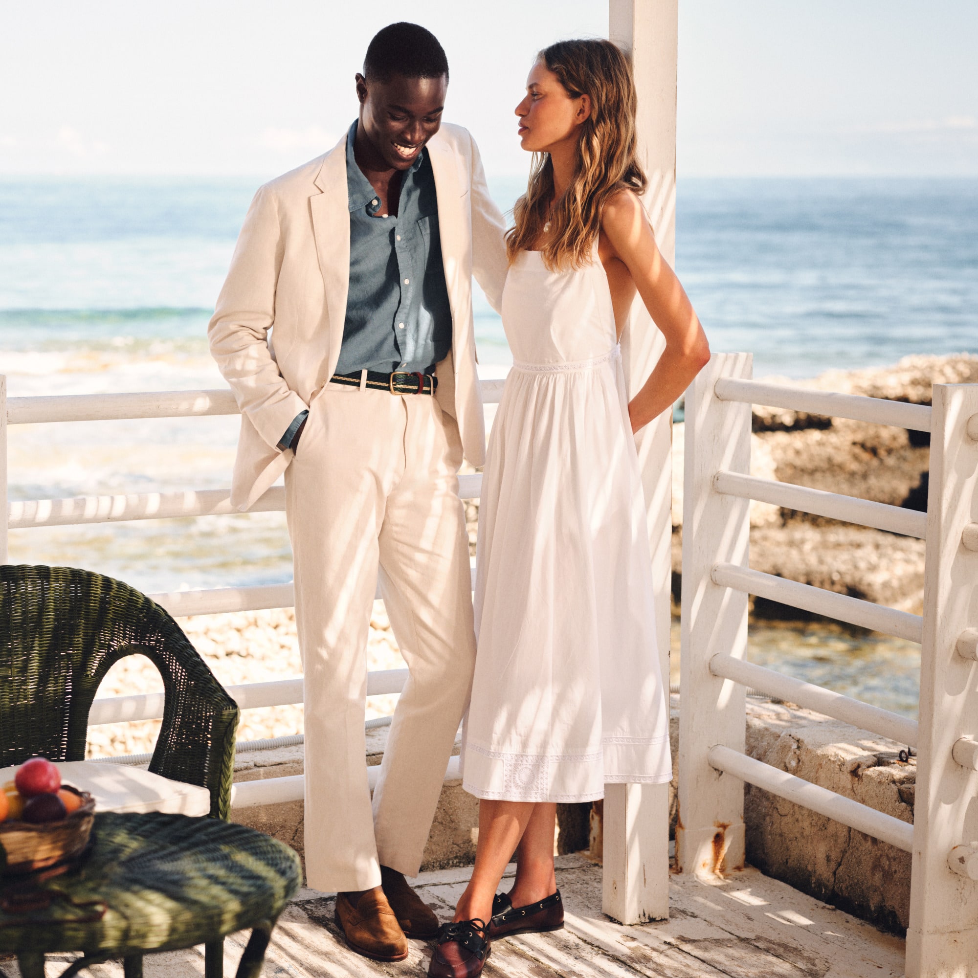 mens Ludlow Slim-fit unstructured suit jacket in Irish cotton-linen blend