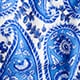 Girls' lettuce-edge two-piece swimsuit BLUE PAISLEY