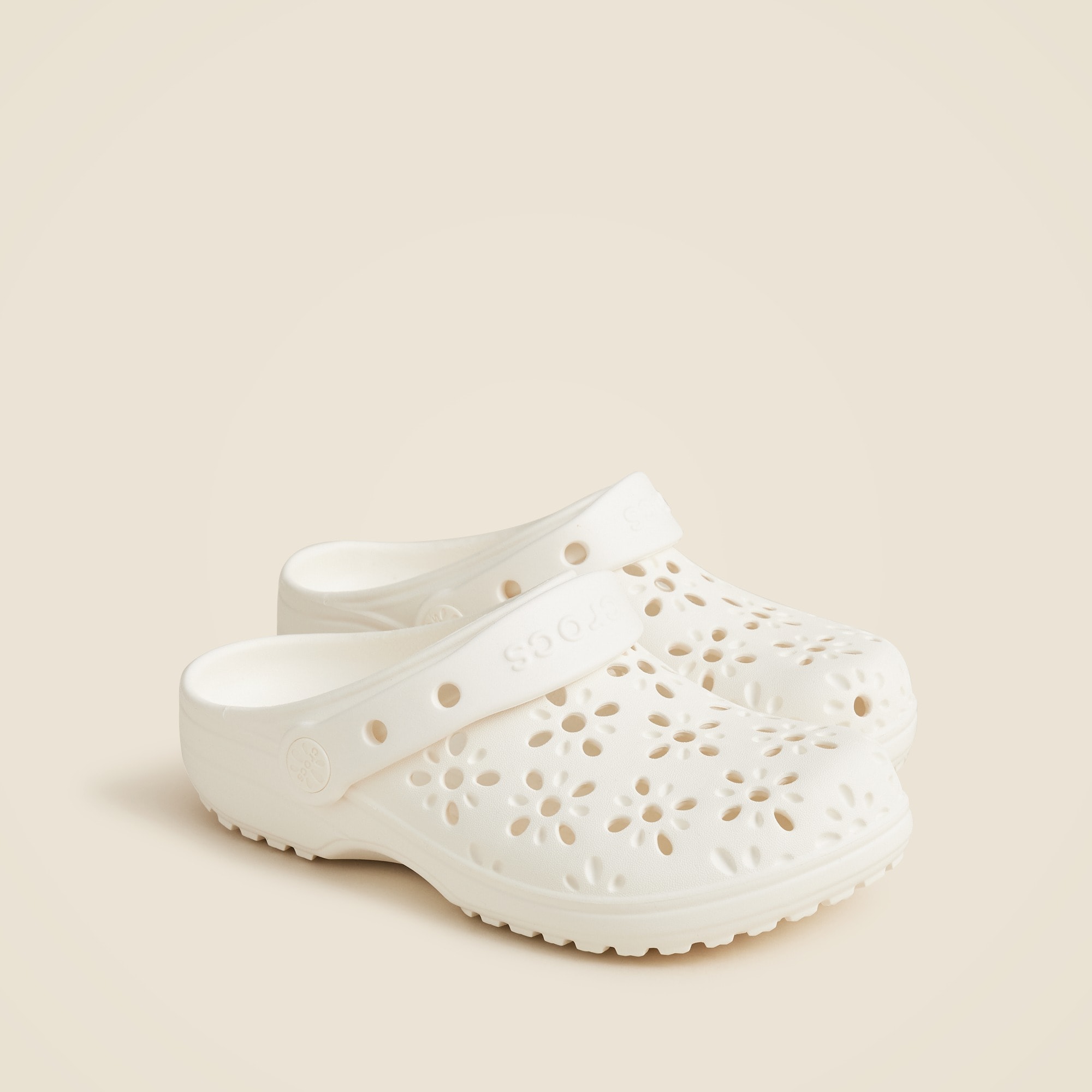  Crocs&trade; kids' classic floral cutout clogs