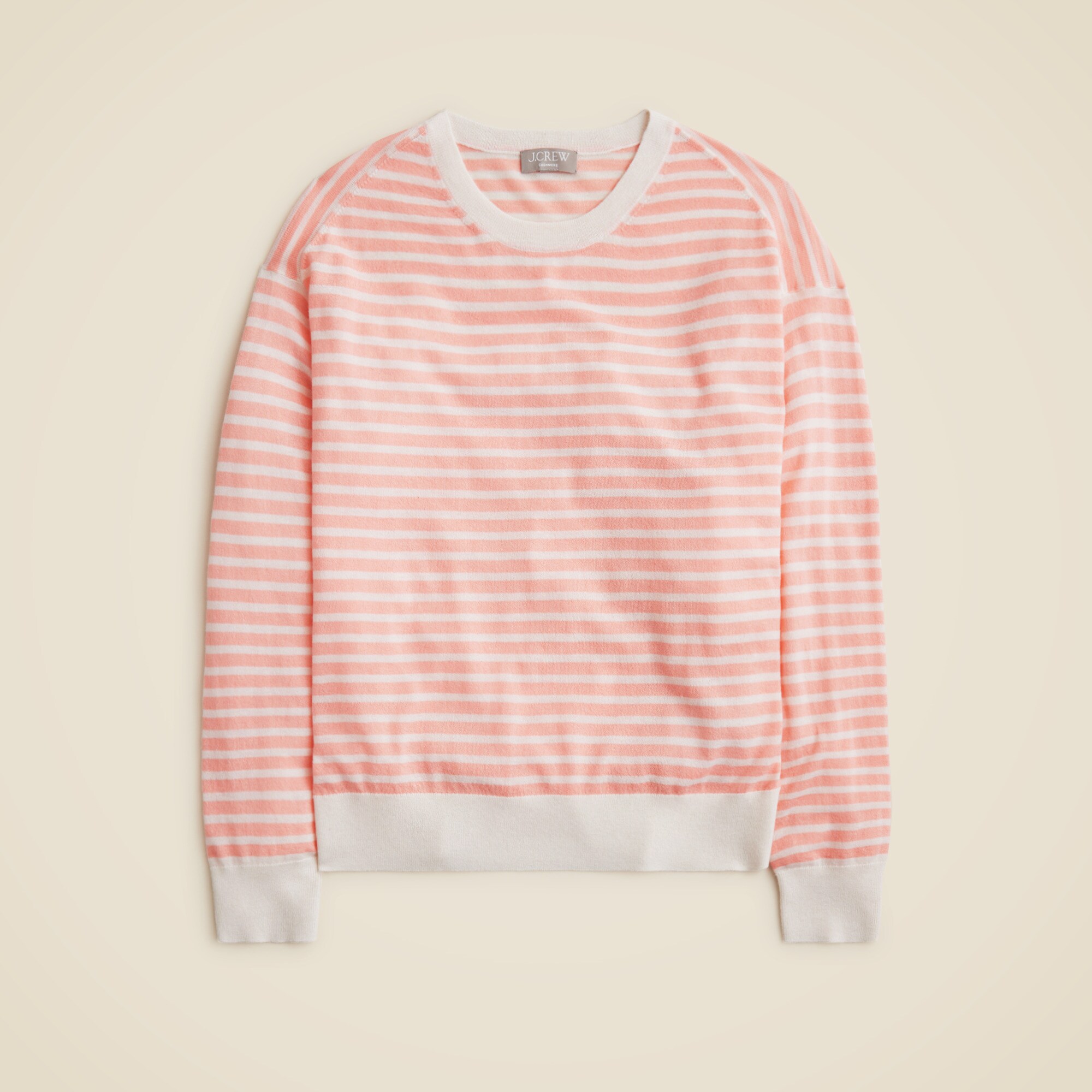 womens Featherweight cashmere long-sleeve T-shirt in stripe