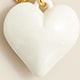 Enamel heart pendant necklace SUMMER LINEN